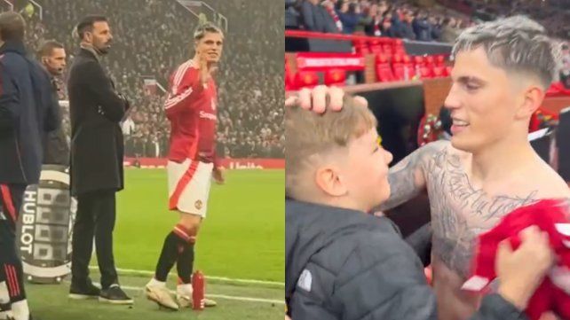 Alejandro Garnacho emocionó a un niño que lo apoyó antes de anotar un golazo para el Manchester United.
