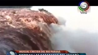 Baja el agua en Cataratas del Iguazú y esperan abrir un circuito mañana