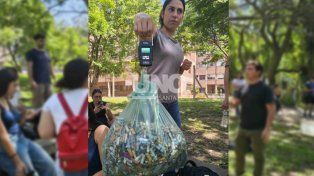 Basura. Nueva jornada de limpieza ambiental en la Ciudad Universitaria. Foto: gentileza Prensa UNL