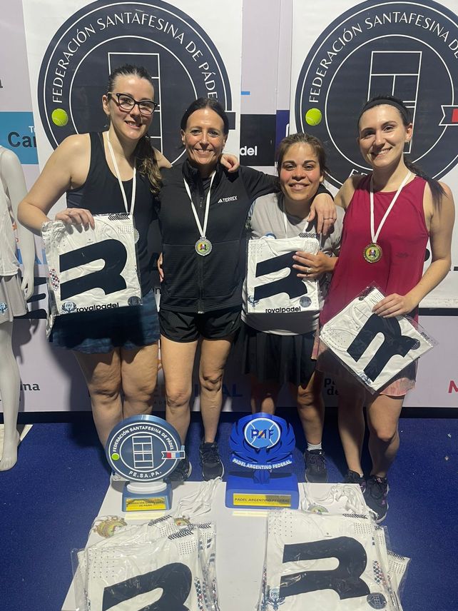 Rosario gritó campeón en el torneo provincial de pádel: cinco parejas ganaron y otras seis fueron finalistas