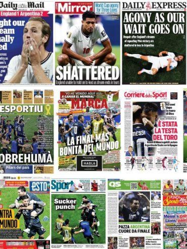 La actuación de Argentina en las portadas de los principales diarios del mundo