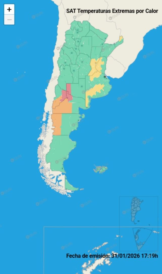 SMN: las altas temperaturas siguen presentes en la región