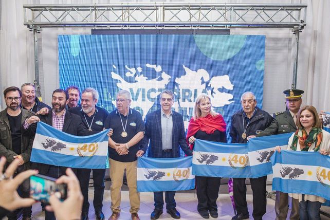 Emocionante. Los veteranos de guerra tuvieron un sentido homenaje.