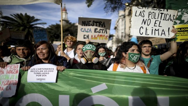 Furia. Los militantes ambientales tomaron las calles en Buenos Aires.