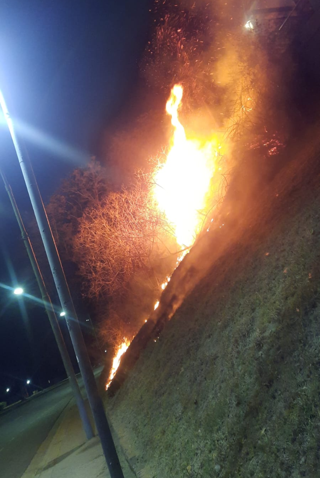 El incendio en pastizales causó temor pero no hubo peligro de propagación. 