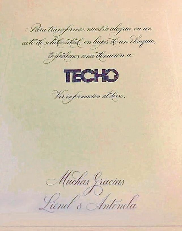 Los novios le hicieron un pedido muy especial a sus invitados a la fiesta de casamiento