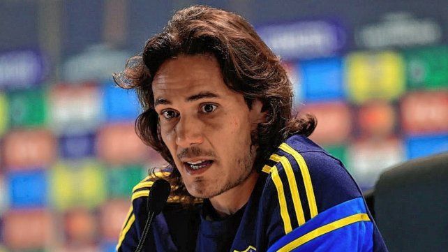 Cavani habló en rueda de prensa.