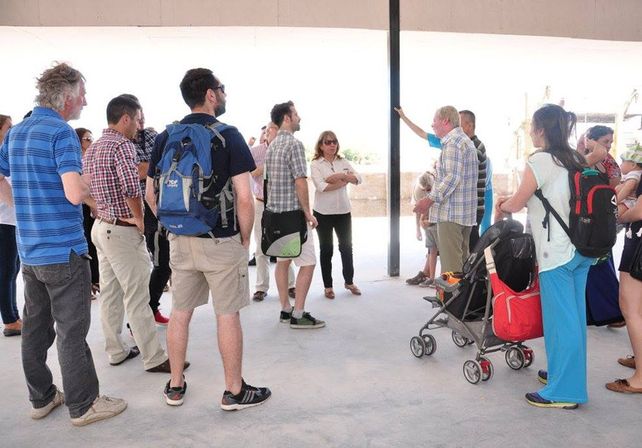 Osuna mostró los avances de la obra del complejo multieventos del puerto