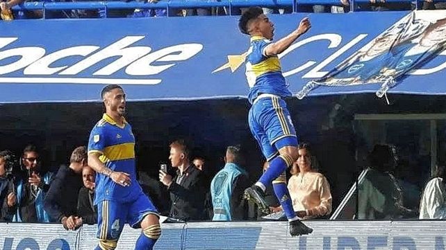 Así festejó Pol Fernández su gol en Boca ante Independiente