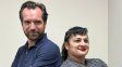 El intendente de Santo Tomé, Miguel Weiss Ackerley junto a Locomotora Oliveras