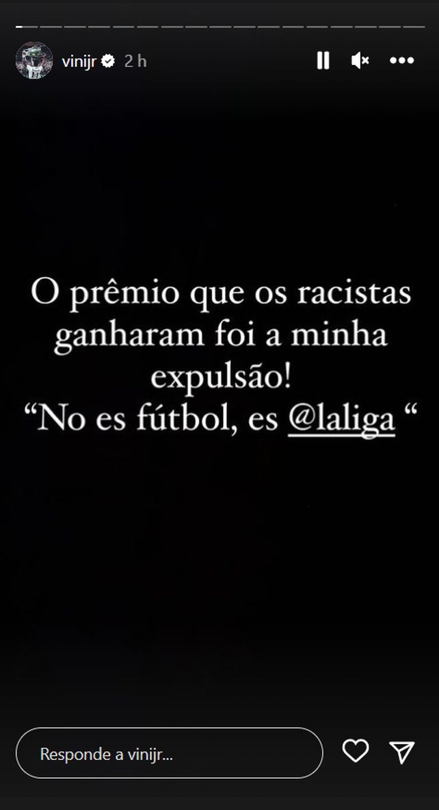 Vinicius reacciona por los insultos en Valencia: En Brasil, España es conocida como país de racistas