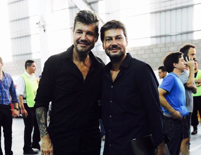 La dupla de Tinelli y Lammens celebraron la reelección en San Lorenzo.&nbsp;