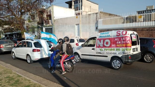 Movilización en defensa de los terrenos del Parque Urquiza
