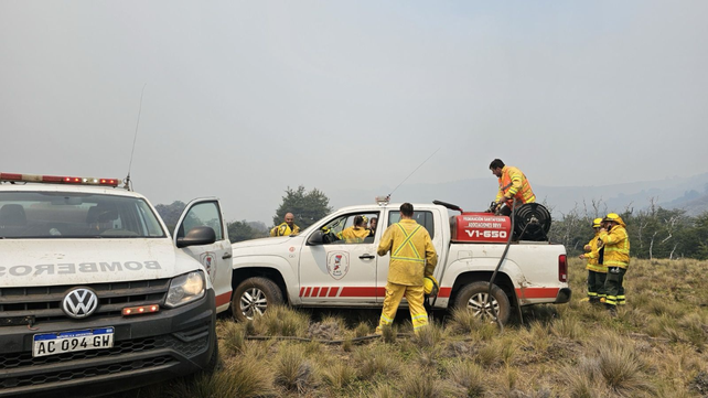 Los brigadistas de Santa Fe comenzaron ayer&nbsp; a trabajar en los incendios en el sur.&nbsp;