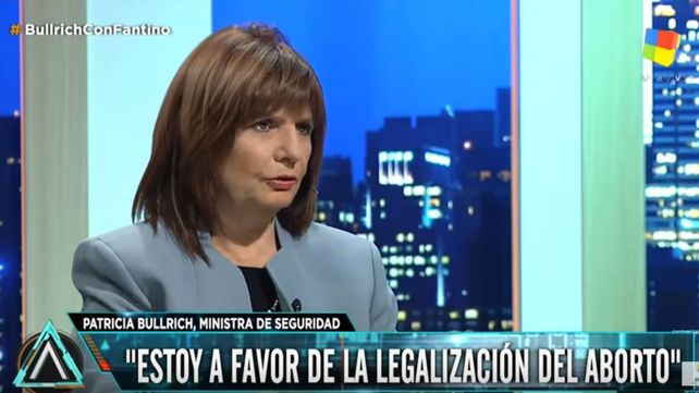 Patricia Bullrich se pronunció a favor de la legalización del aborto