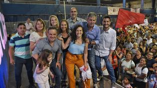 Laura Mondino durante los festejos después de conocerse los resultados&nbsp;