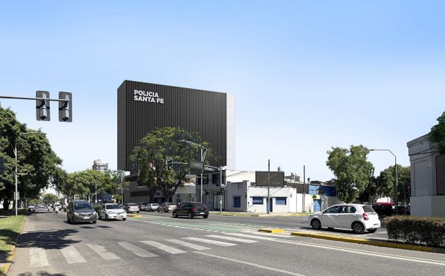 Así se verá la Estación Policial Centro en avenida Pellegrini y Suipacha que reemplazará comisarías