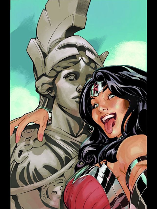Las selfies de los superhéroes de DC Comics