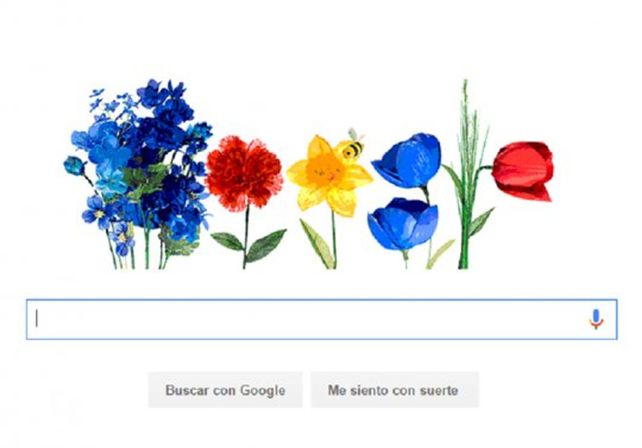 Google también festeja la Primavera con un colorido Doodle