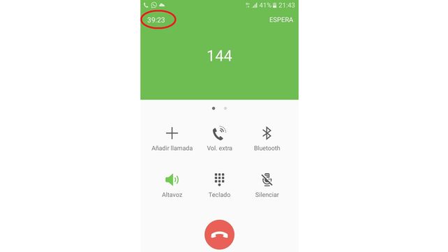 Prueba. Ariel hizo una captura de pantalla de la larga espera.