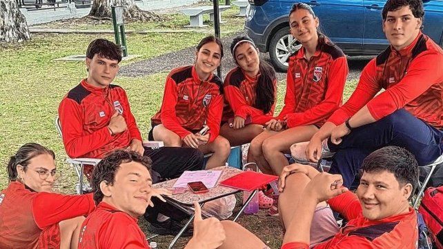 Parte de la delegación entrerriana que compitió en Rosario.