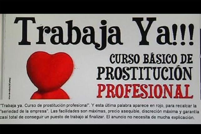 Polémica por un curso de prostitución con salida laborar en España