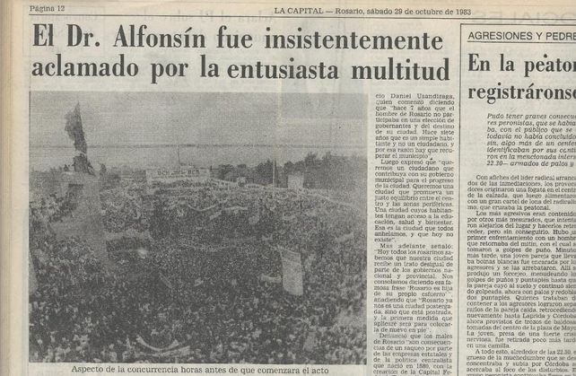 A 40 años del cierre electoral de 1983: la emoción plena del retorno democrático en Rosario