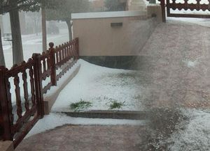 Fuerte caída de granizo en Córdoba