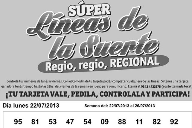 Seguí jugando con las Súper Líneas de las Suerte