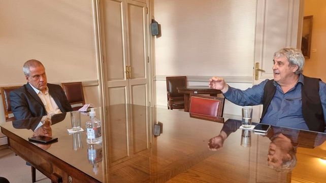 Sergio Romero de UDA y el ministro de Educación de la Nación