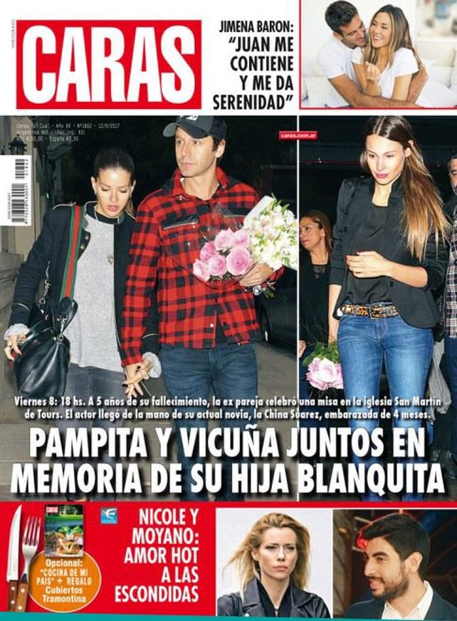Las fotos de Benajmín Vicuña junto a la China Suárez al llegar a la misa en memoria de Blanca