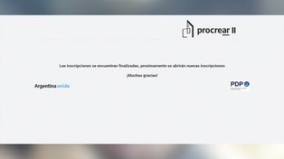 El error que arrojó el sistema de inscripción al Procrear II