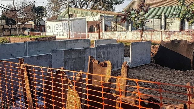 Así quedo el lugar tras una nueva finalización de la obra del desagüe Espora.&nbsp;