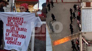 Los hinchas de Unión volvieron a estallar de bronca: banderas, cánticos de reprobación y balas de goma
