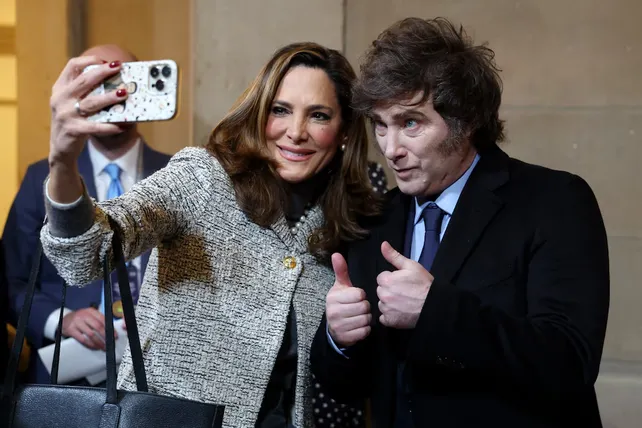 Las fotos de Javier Milei en la asunción de Donald Trump como presidente de Estados Unidos