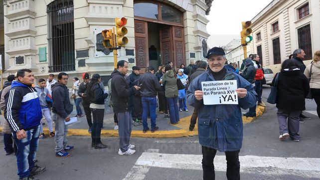 manifestación. Pidieron por líneas y paradas puntuales.
