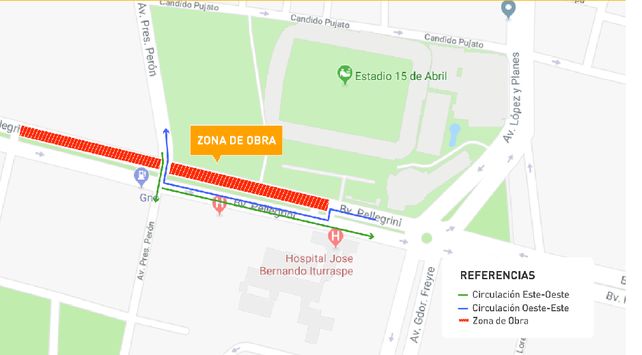 Operativo especial de tránsito por las obras en Avenida Freyre