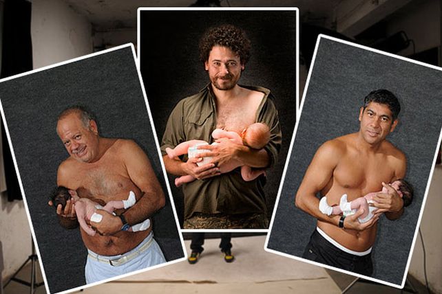 Diseñaron una impactante campaña de hombres cordobeses que amamantan