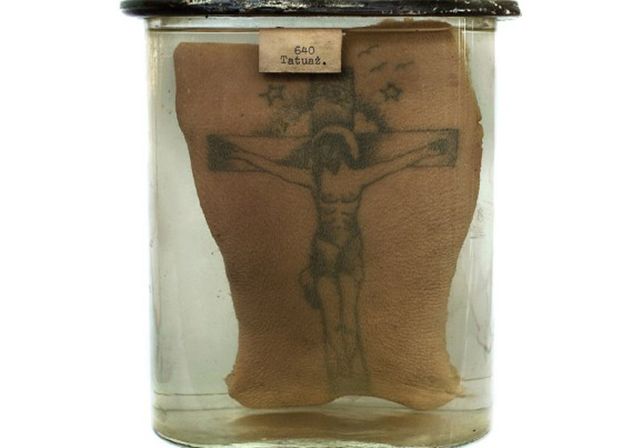 Tatuajes de presos conservados en formol por más de 100 años