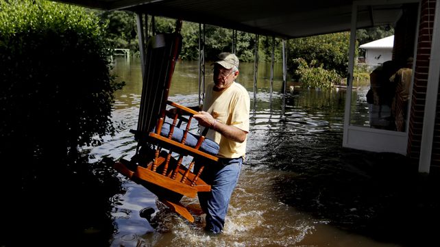 Imágenes del devastador paso del huracán Florence por Carolina del Norte