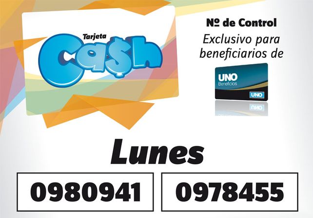 Estos son los números de la tarjeta CASH de la semana del 22 al 26 de junio