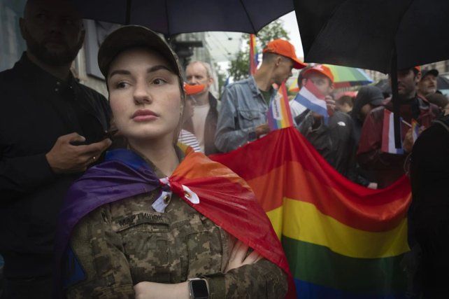 Soldados LGBT de Ucrania se manifestaron para reclamar más derechos
