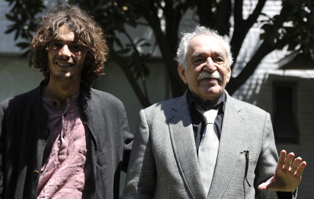 García Márquez y su nieto Mateo García en el cumpleaños 85 del escritor