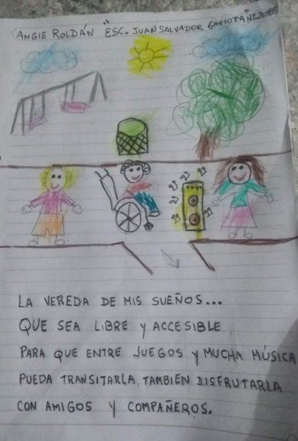 Los chicos y las chicas se sumaron a contar c&oacute;mo es la vereda de sus sue&ntilde;os.