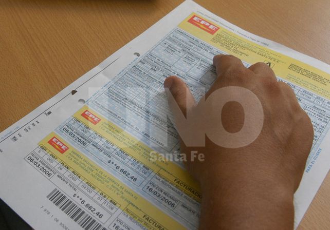 Boleta. Se le pidió por nota a la Empresa Provincial de la Energía mayor información. Foto: José Busiemi / UNO Santa Fe