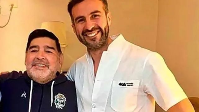 Diego Maradona y Leopoldo Luque
