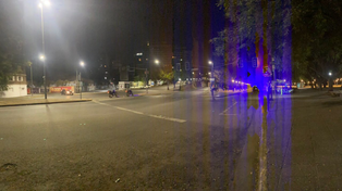 Avenida Belgrano y San Martín, tránsito cortado por la policía tras el presunto siniestro vial.&nbsp;