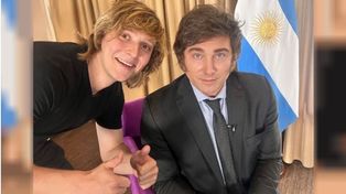 Iñaki Gutiérrez junto a Javier Milei.