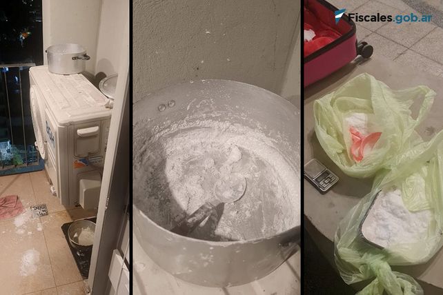 En el último departamento que le subalquilaron a Ortigoza en Puerto Norte se encontraron elementos propios de una cocina para estirar cocaína.