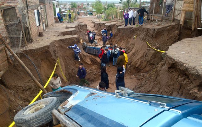 Un barrio de la zona de la ladera de Neuquén